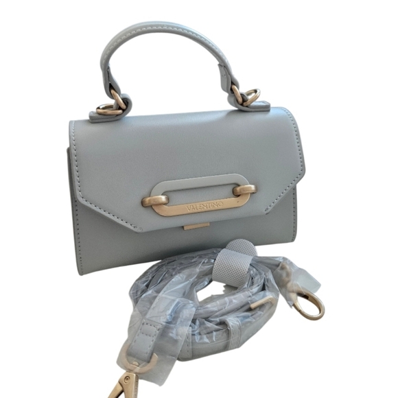 NWT Mario Valentino Women's Light Gray Mini Crossbody Bag - Picture 8 of 14